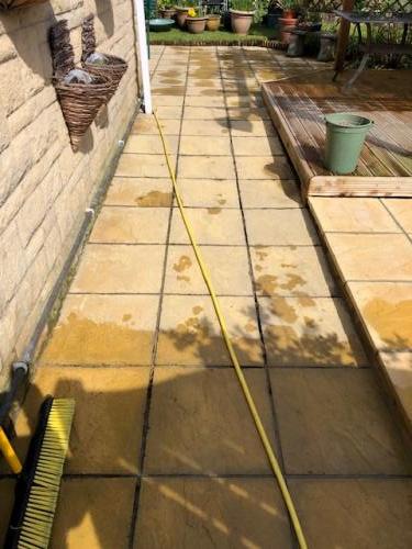 patio pressure washing after clean